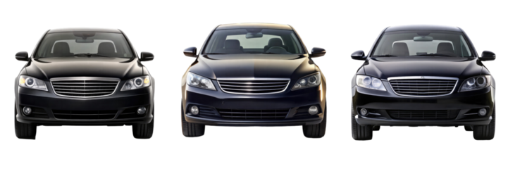 car isolated on transparent white background, clipping path