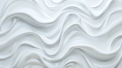 Elegant White Wave Pattern With Smooth and Flowing Textures