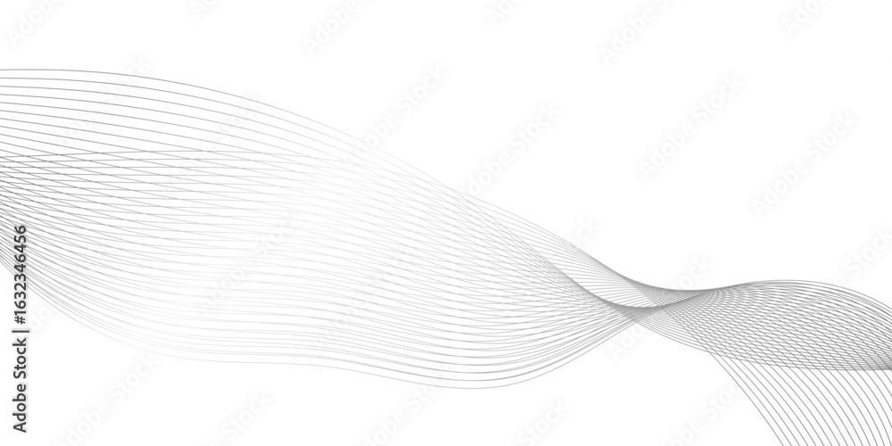 Aufkleber curved line vector elements for music design, frequency flow business stripe gradient white vector t