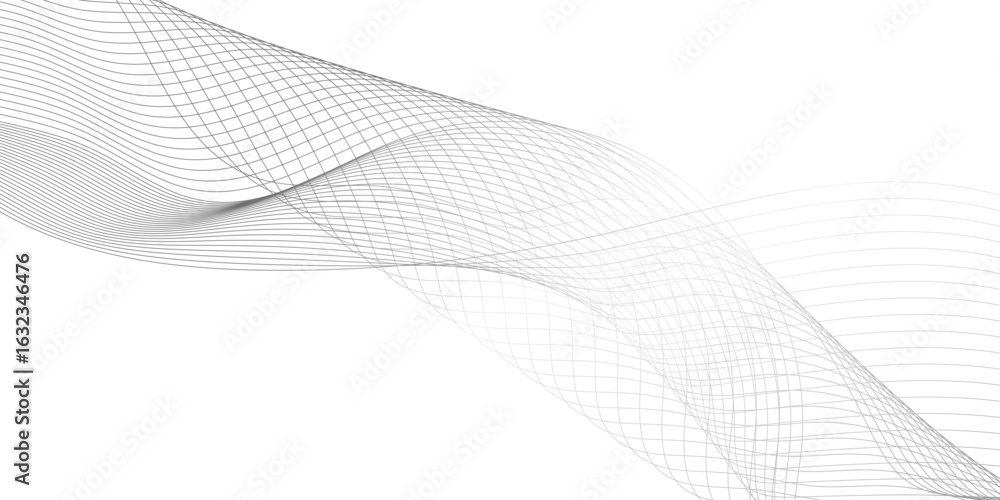 Aufkleber curved line vector elements for music design, frequency flow business stripe gradient white vector t