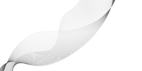  Curved line vector elements for music design, frequency flow business stripe gradient white vector technology, square line gradient blend with liquid shape black line.