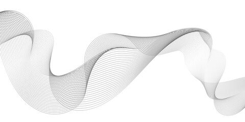  Curved line vector elements for music design, frequency flow business stripe gradient white vector technology, square line gradient blend with liquid shape black line.