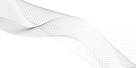  Curved line vector elements for music design, frequency flow business stripe gradient white vector technology, square line gradient blend with liquid shape black line.