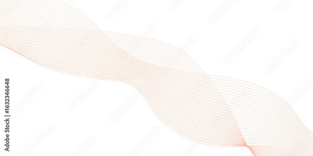 Aufkleber abstract background with dynamic orange pink waves lines and particles, technical flowing web scienc