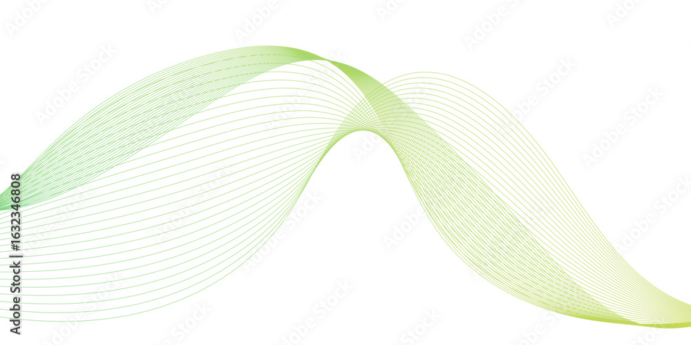 Poster abstract green wave liquid lines background, abstract digital motion lines. vector wave line curve g
