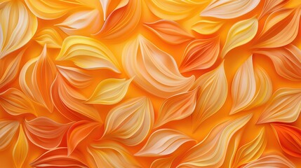 Vibrant Abstract Background with Flowing Leaves in Warm Tones