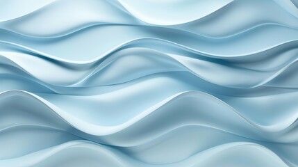 Soft Waves Flowing in Light Blue Tones and Smooth Texture