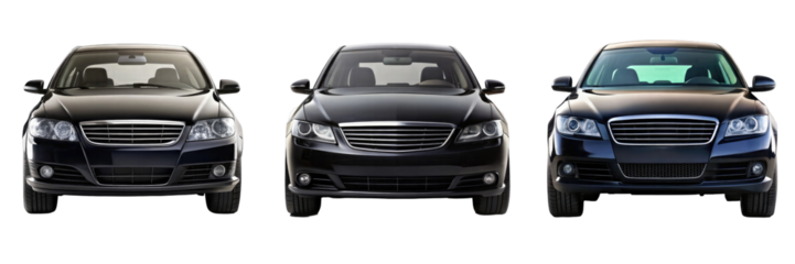 car isolated on transparent white background, clipping path