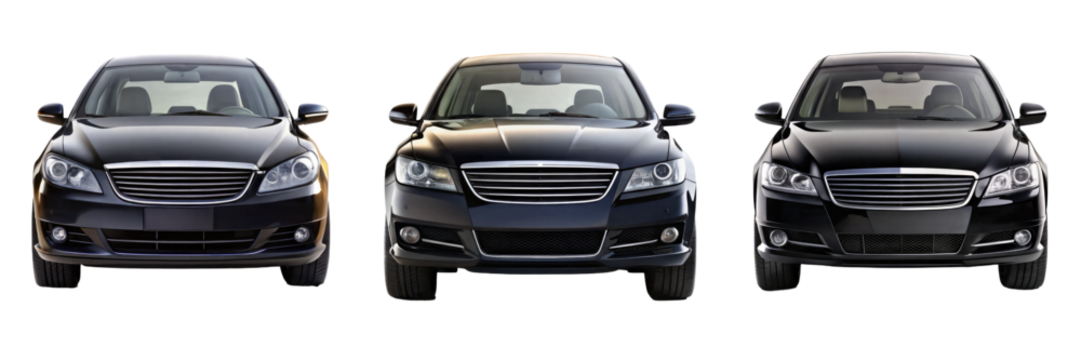car isolated on transparent white background, clipping path