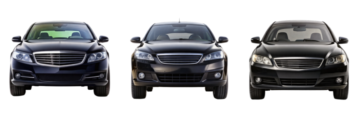 car isolated on transparent white background, clipping path