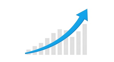 Business growth and development analysis with upward trend chart