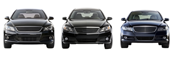 car isolated on transparent white background, clipping path