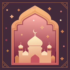 Elegant islamic wedding invitation background design featuring intricate golden ornamental patterns and a luxurious ornate aesthetic suitable for formal celebrations and special events