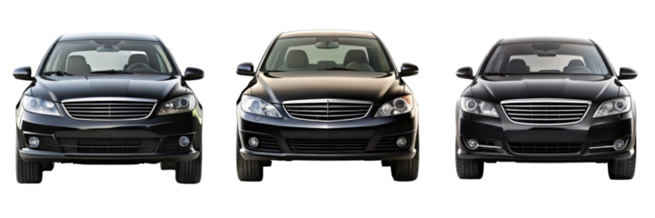 car isolated on transparent white background, clipping path