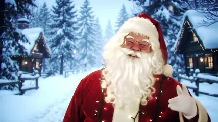 Santa's Greetings From A Snowy Winter Wonderland!