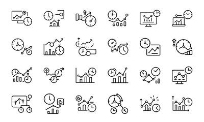 24 SEO and Digital Marketing Line Icons  Analytics, Social Media, Automation, Mobile Ads, Global Marketing, Search Optimization Vector Icon Set for Websites, Apps Online Business Projects 