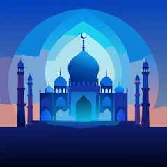 Elegant silhouette of the iconic turkish blue mosque intricately combined with a decorative floral mandala pattern suitable for cultural and artistic designs