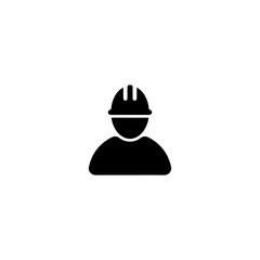 Construction Worker icon flat vector design.