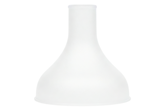 Textured white flask bulb isolated on a transparent background