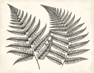 Naklejka premium fern leaf isolated on black