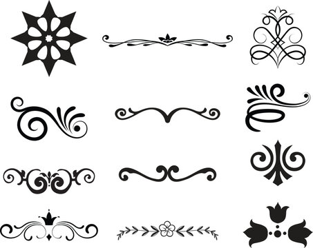 Luxury Ornamental Elements Collection – Elegant Swirls, Vintage Flourishes, and Decorative Vector Design Set