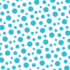 Seamless polka dot pattern flat vector design