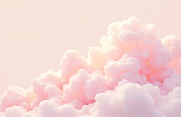 Fototapeta premium delicate formation soft pink white hues rises serene pastel background bathed gentle morning light subtle