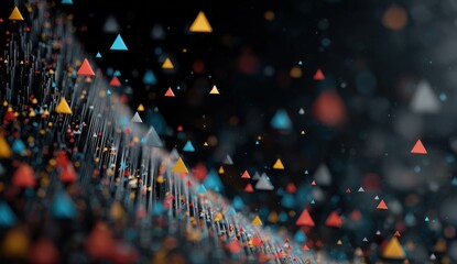 Data visualization techniques featuring vibrant geometric shapes and abstract designs that enhance understanding of complex information