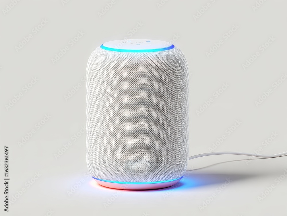 Poster illuminated white container with colorful glow background image