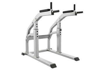 Professional dip stand fitness equipment for strength workout isolated on a transparent background