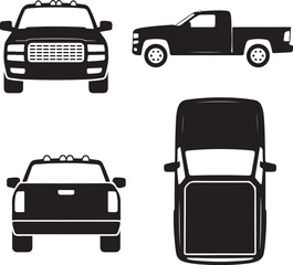 Obraz premium set of cars silhouettes