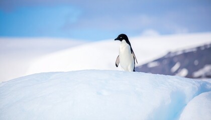 Obraz premium Penguin on ice