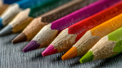 Obraz premium Colored pencils isolated. Educational pencil learn and lead art color back to school concept. 