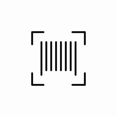 barcode scan icon sign vector