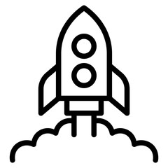 Lounch rocket  icon vector illustration