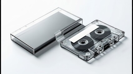Obraz premium Transparent audio cassette