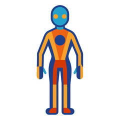 3d man with orange