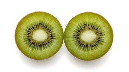 Fototapeta premium Sliced Kiwi Fruit Isolated on White Background