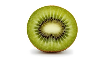 Sliced Kiwi Fruit Isolated on White Background
