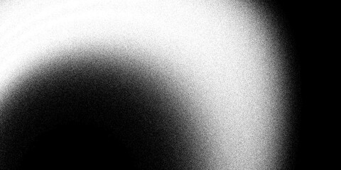 Grainy gradient texture background in black and white