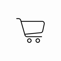 online shopping trolley icon sign vector