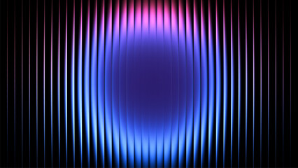 Plakat Vibrant circular gradient pattern with ribbed fractal glass texture effect blending blue purple colors. Futuristic background with fluorescent wave effect perfect for creative digital designs. Vector