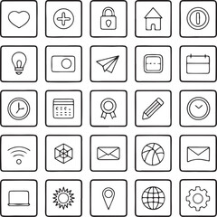 Abstract geometric shapes and lines silhouette