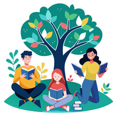 Kids learning outdoor concept