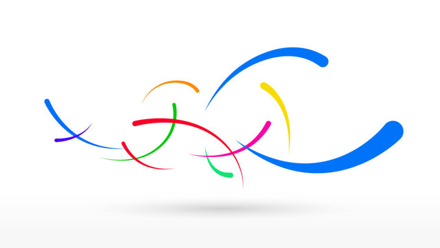 Motion abstract air flow wave line elements background