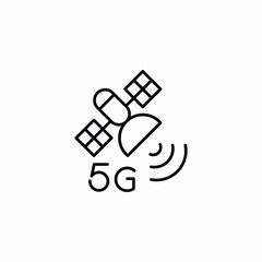 5g satellite icon sign vector