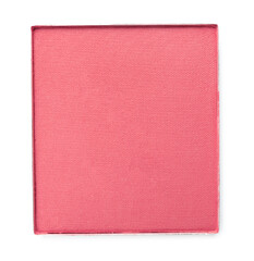 Eye shadow refill pan for palette isolated on white, top view. Red shade