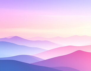 精神を癒す穏やかな山の風景。AI生成画像。