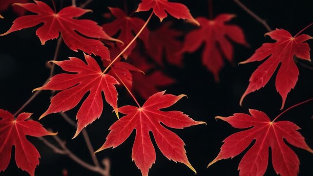 A close-up shot of a plant with vibrant red leaves, ideal for highlighting details in botanical or scientific contexts