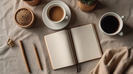cup of coffee and book